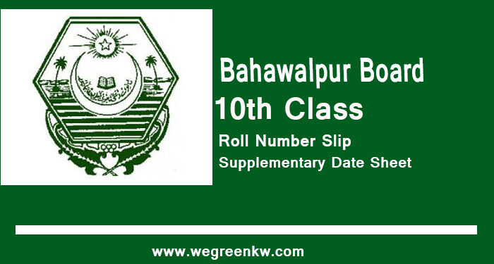 Bahawalpur 10th Class Supply