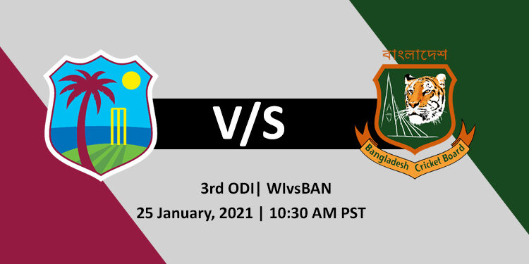West Indies vs Bangladesh 3rd ODI In UAE 2021