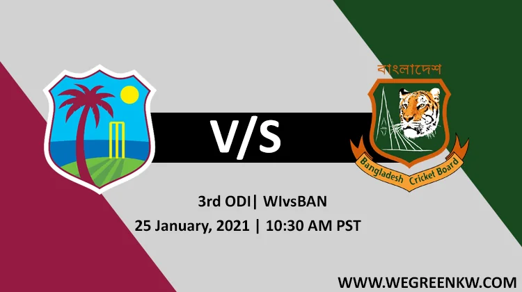 West Indies vs Bangladesh 3rd ODI In UAE 2021