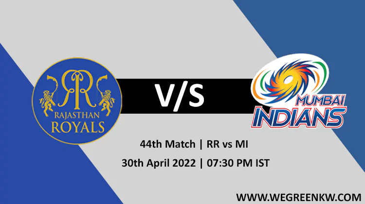 RR vs MI 44th Match Live