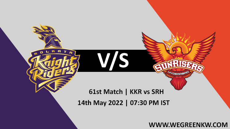KKR vs SRH 61st Match Live