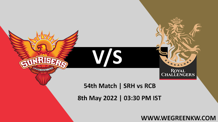 SRH vs RCB 54th Match Live