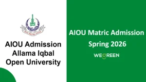 AIOU Matric Admission Spring 2026