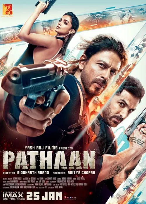 Shah Rukh Khan, John Abraham, Siddhant Ghegadmal, and Deepika Padukone in Pathaan (2023)