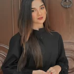 Romaisa Khan in black Suit Photoshoot