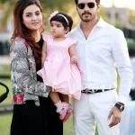 Wahaj Ali with his Wife and Daughter