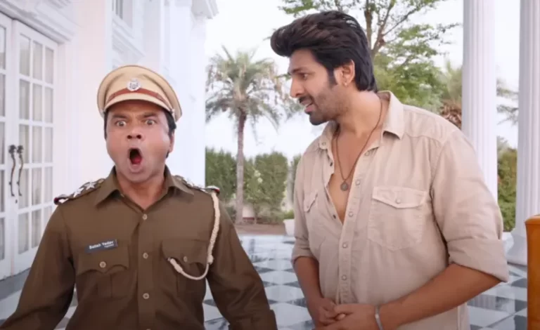 Kartik Aaryan and Rajpal Yadav in Shehzada Movie