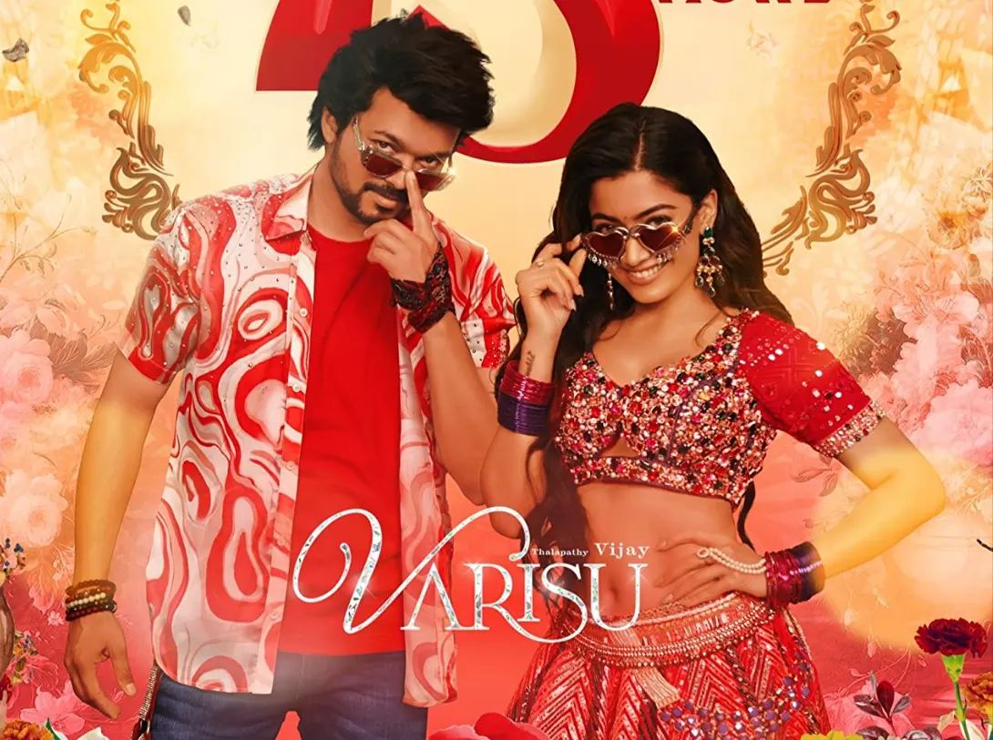 Joseph Vijay and Rashmika Mandanna in Varisu (2023)