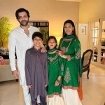 Sunita Marshall with her husband & child