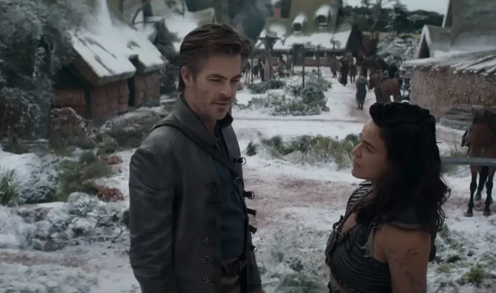 Chris Pine, Michelle Rodriguez in Dungeons and Dragons Movie (2023)