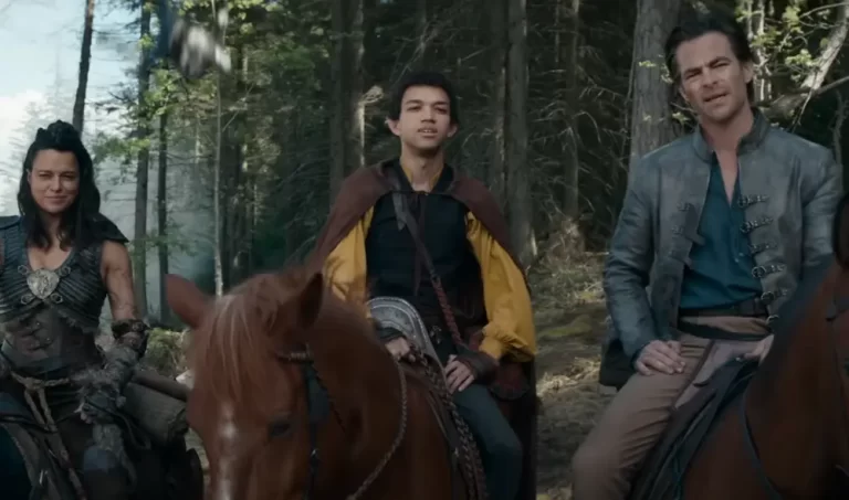 Chris Pine, Michelle Rodriguez ,Justice Smith in Dungeons and Dragons Movie (2023)