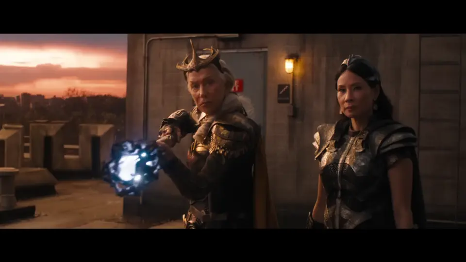 Helen Mirren and Lucy Liu in Shazam 2 Fury of the Gods (2023)