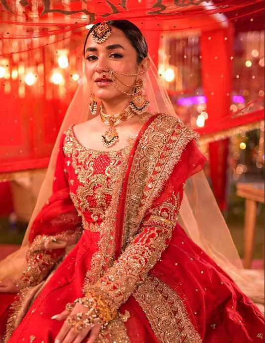 Yumna Zaidi Bridal Photoshoot in Tere Bin 