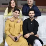 Canadian-Pakistani actor with his family