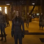 Pom Klementieff, Zoe Saldana, Karen Gillan, Dave Bautista in Guardians of the Galaxy Vol 3 Movie (2023)