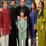 Haroon Kadwani Pakistani actor with his family pic on Instagram