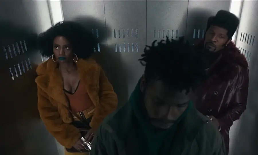 Teyonah Parris, John Boyega, Jamie Foxx in They Cloned Tyrone Netflix Movie (2023)