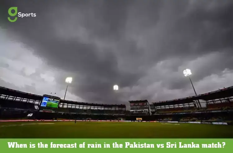 When is forecast of rain in Pakistan vs Sri Lanka match